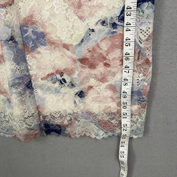 Anthropologie Dress Womens Medium Lace Floral Mock Neck Fitted Long Sleeve Midi - Picture 13 of 16